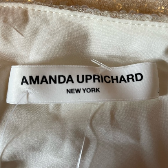 Amanda Uprichard cream sequined halter dress NWT (boutique) - Picture 7 of 10